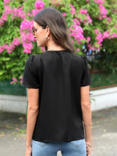 EMERY ROSE Scallop Trim Puff Sleeve Blouse